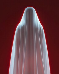 UV Protection Concept, A UVprotection poncho with reflective fibers, acting as a shield against both UV rays and light rain