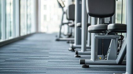 Naklejka premium The training apparatus in the gym