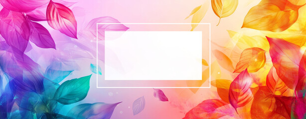 Colorful abstract background with vibrant leaves