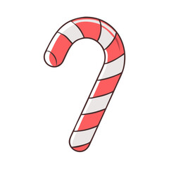 candy cane vector icon, candy cane vector illustration - simple illustration of candy cane, perfect for logos,and candy cane -themed designs.