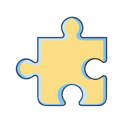 puzzle piece vector icon, puzzle piece vector illustration - simple illustration of puzzle piece, perfect for logos,and puzzle piece -themed designs.