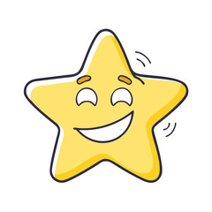 smiling star vector icon, smiling star vector illustration - simple illustration of smiling star, perfect for logos,and smiling star -themed designs.