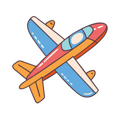toy airplane vector icon, toy airplane vector illustration - simple illustration of toy airplane, perfect for logos,and toy airplane -themed designs.