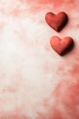 Fototapeta premium Valentine’s Day greeting card background template with heart shape