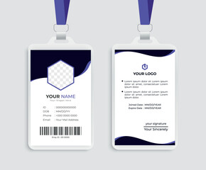 Modern ID card design template. Corporate identity card design. Professional employee id card. Vector