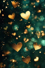 Valentine&rsquo;s Day greeting card seamless background template with heart shape