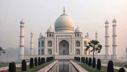 Obraz premium symmetrical Splendor of the Taj Mahal
