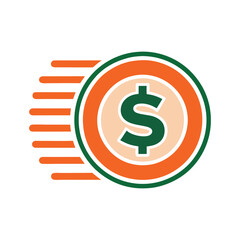 Fast Money Transfer Logo vector Design.