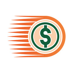 Fast Money Transfer Logo vector Design.
