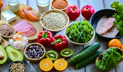 Foods representing TLC diet.