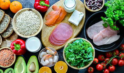 Foods representing TLC diet.