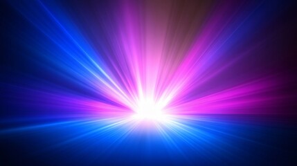 Abstract Purple Blue Light Rays Burst Background