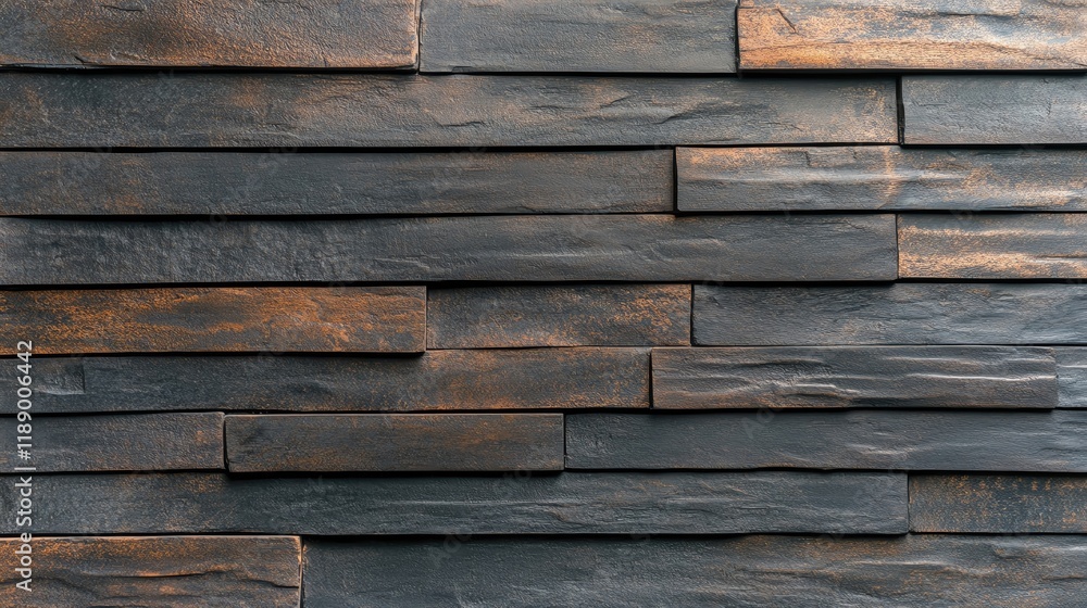 Aufkleber horizontal slate wall tile pattern with a modern and elegant design for interior spaces.