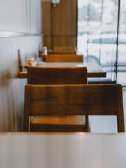 Exquisite Asian Chinese roast goose powder breakfast Chinese restaurant, wooden Japanese atmosphere dining table and chairs