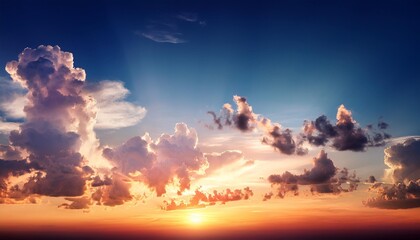 Fototapeta premium sunset sky with clouds