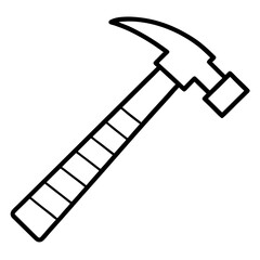  brick hammer  line art vector illustration