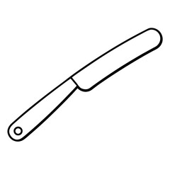 draw knife  line art vector illustration