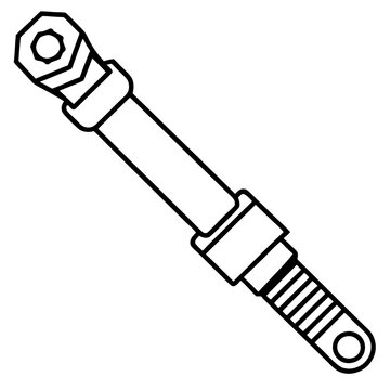 recommend clip art:  spark plug wrench  line art vector illustration