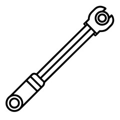  torque wrench  line art vector illustration