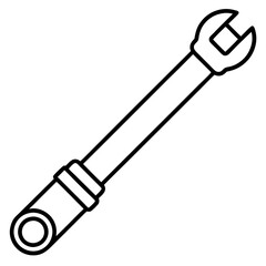  torque wrench line art vector illustration