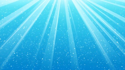 Stunning Blue Light Rays Background with Sparkling Stars