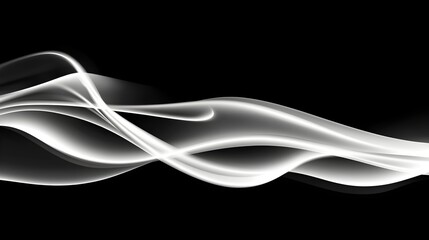 Fototapeta premium Ethereal Grey Smoke Flowing Against a Dark Atmospheric Background