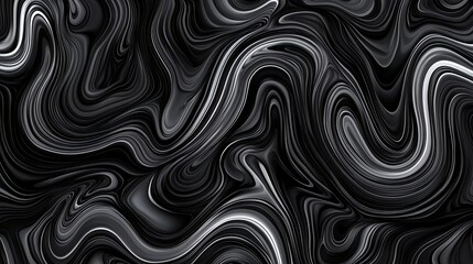 Grey Smoke Pattern on Black Background in High-Quality Detail