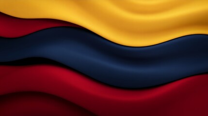 Fototapeta premium Dynamic Shapes in Bold Red, Yellow, and Blue Waves in High Resolution