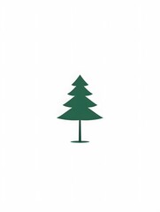 Fototapeta premium Isolated Pine Tree Green Evergreeen Nature Icon Logo Symbol