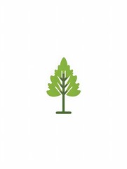 Obraz premium Isolated Pine Tree Green Evergreeen Nature Icon Logo Symbol