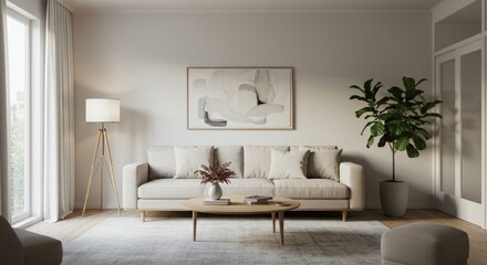 modern living room with fireplace