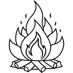 Bonfire Silhouette Artwork