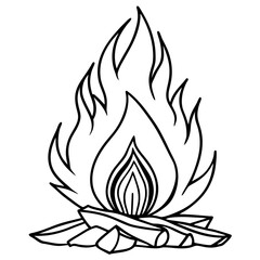 Bonfire Silhouette Artwork