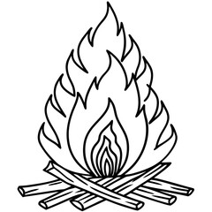 Bonfire Silhouette Artwork