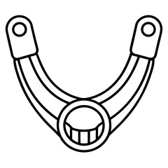 dental impression tray line art vector illustration