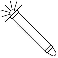 curing light line art vector illustration