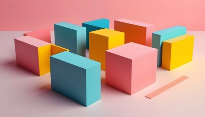 Obraz premium illustration, design, vector, business, icon, house, logo, symbol, sign, 3d, frame, art, architecture, home, paper, color, building, interior, technology, concept, window, element, roof, web, shape