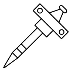 marking gauge line art vector illustration