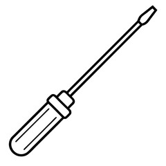 Naklejka premium screwdriver isolated on white