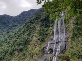 waterfall in the mountains