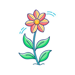 flower blooming vector icon, flower blooming vector illustration - simple illustration of flower blooming, perfect for logos,and flower blooming -themed designs.
