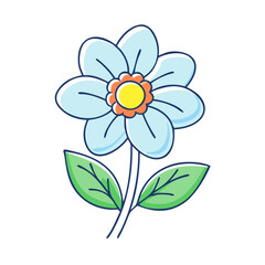 flower blooming vector icon, flower blooming vector illustration - simple illustration of flower blooming, perfect for logos,and flower blooming -themed designs.