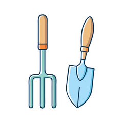 garden tools vector icon, garden tools vector illustration - simple illustration of garden tools, perfect for logos,and garden tools -themed designs.