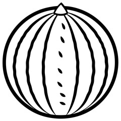 Clean watermelon Outline Vector