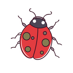 ladybug vector icon, ladybug vector illustration - simple illustration of ladybug, perfect for logos,and ladybug -themed designs.