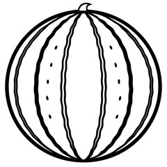Clean watermelon Outline Vector