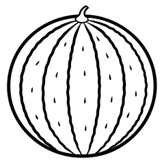 Clean watermelon Outline Vector