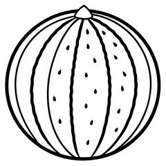 Clean watermelon Outline Vector
