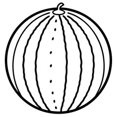 Clean watermelon Outline Vector