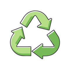 recycling symbol vector icon, recycling symbol vector illustration - simple illustration of recycling symbol, perfect for logos,and recycling symbol -themed designs.